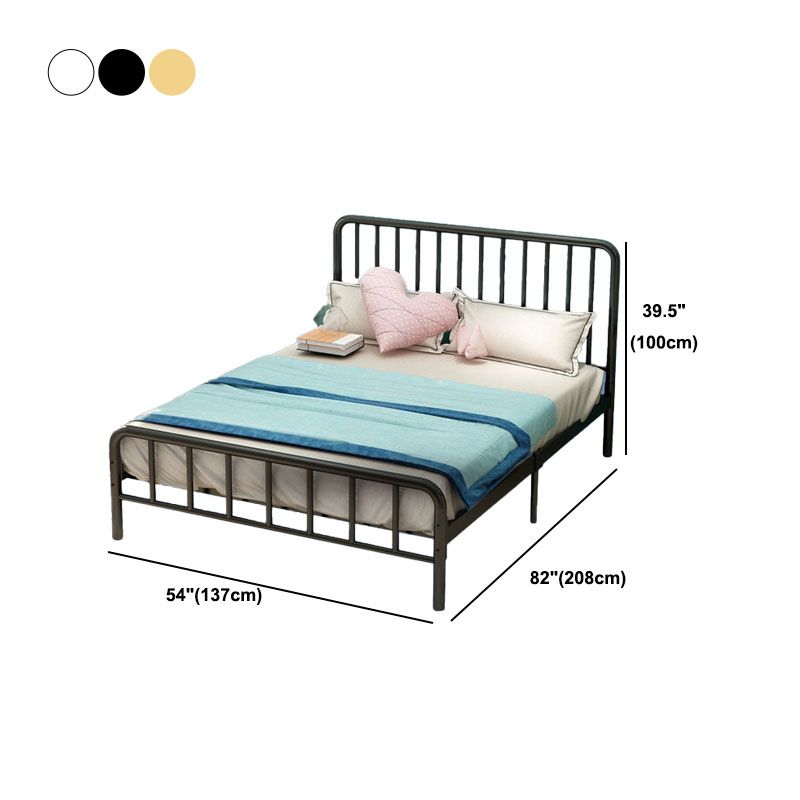 Contemporary Iron Open-Frame Bed 39.37" H Low Profile Bed Frame Set