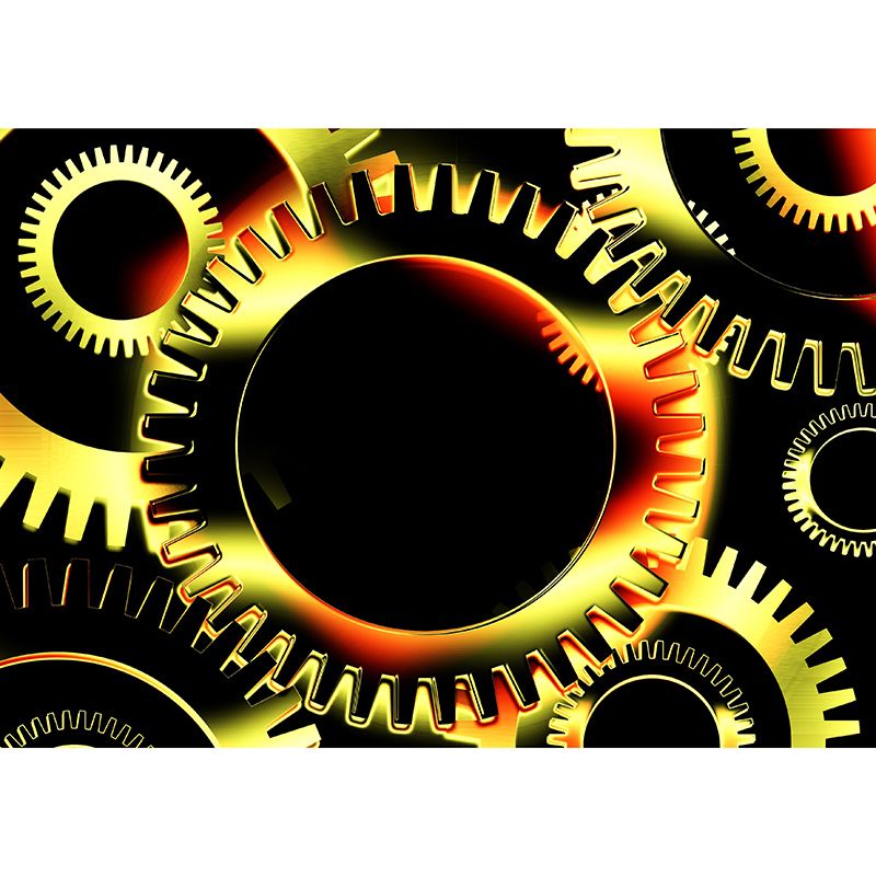 Modern Illustration Mural Wallpaper Metal Gear Living Room Wall Mural