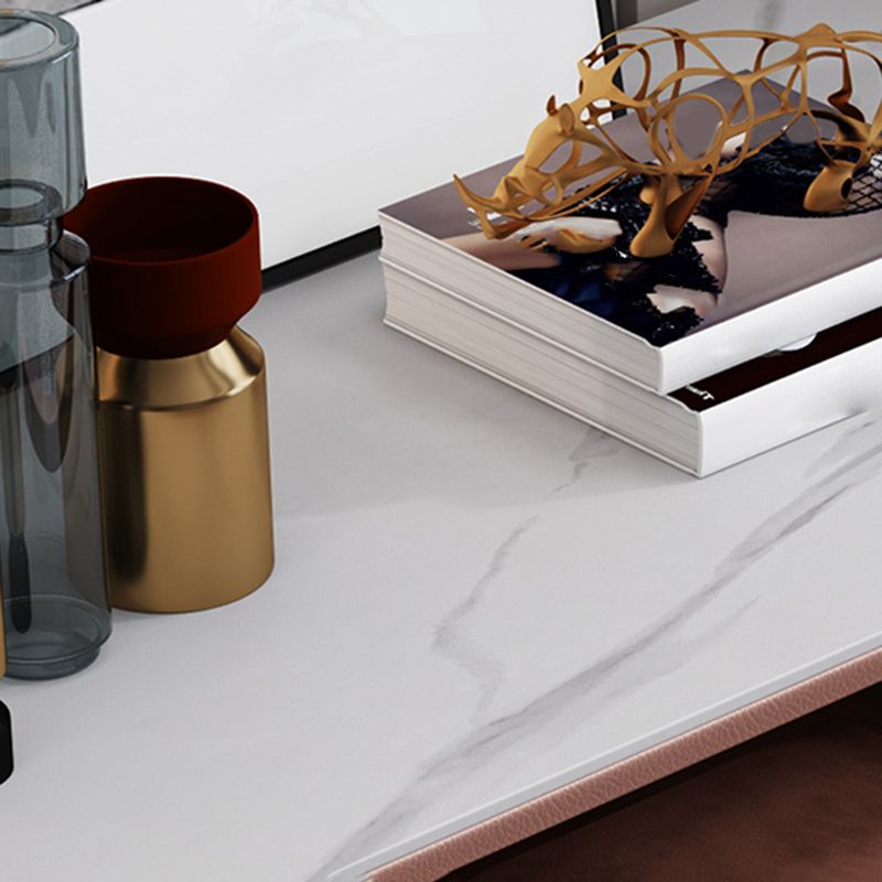 Glam Chest Bedroom Stone Horizontal Storage Chest with Drawers