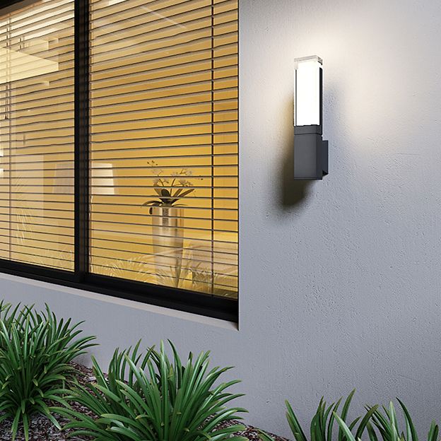 Quadratische Form Metallwandbeleuchtung moderne Multi -Leuchten -Wandmontagebeleuchtung in Schwarz