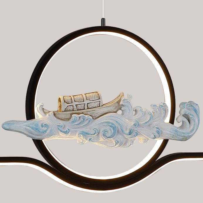 Linear Shape Island Lights Modern Style Metal 2 Light Pendant Lights