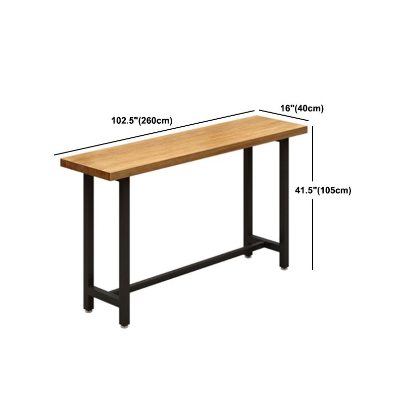 Modern 1/7 Pieces Bar Table Set Rectangle Wood Counter Table with High Stools