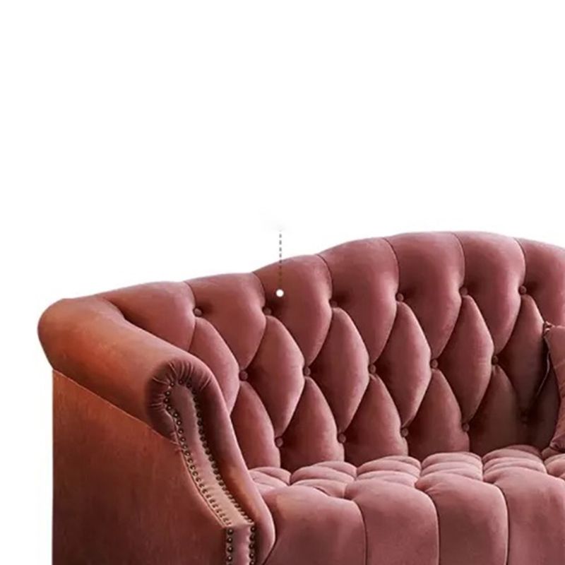 Rolled Arms Sofa with Tufted Back for Living Room 37.4" High