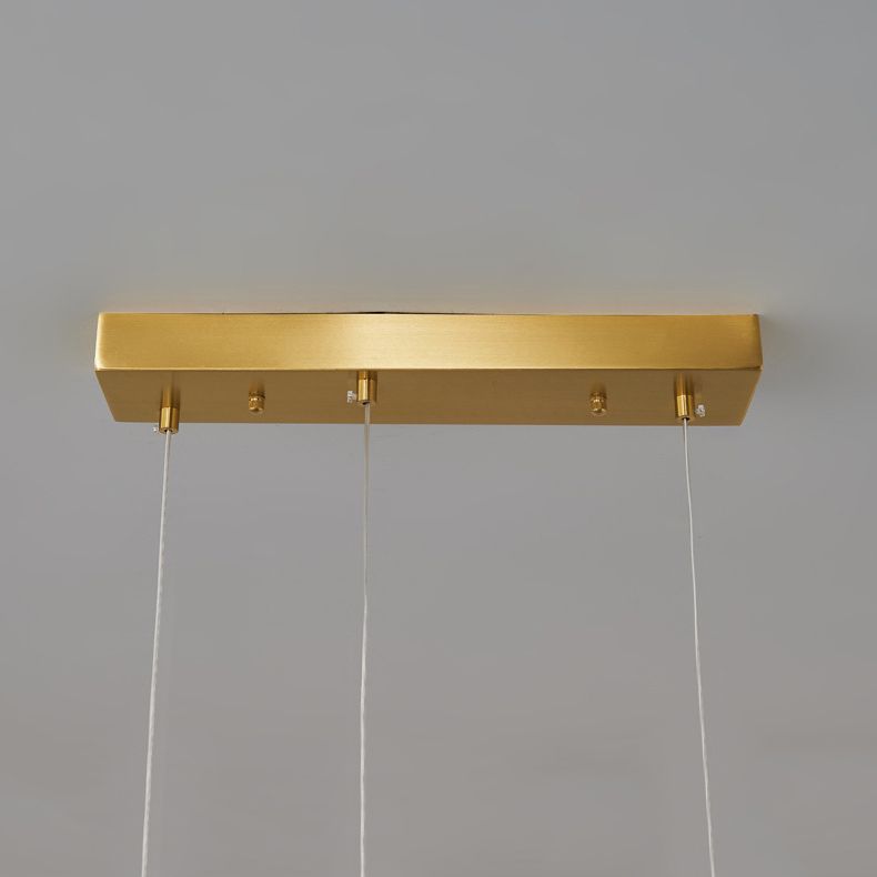 Metal Linear Island Lighting Modern Multiple-Light Island Pendant Lights