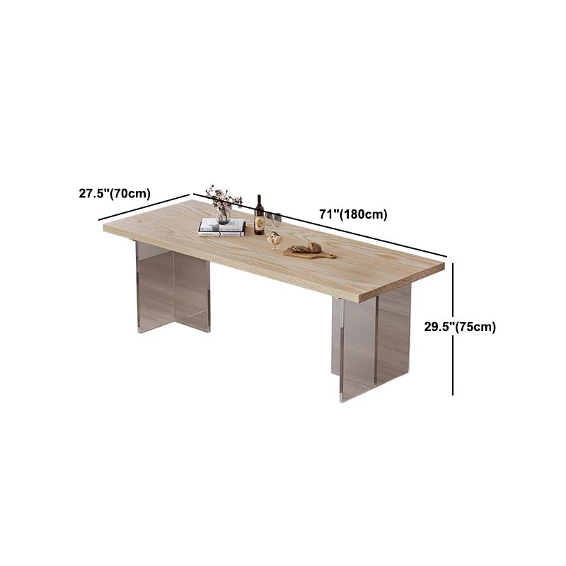 Modern Dining Set 1/2/5 Pieces Rectangle Pine Wood Dining Table for Dining Room Kitchen