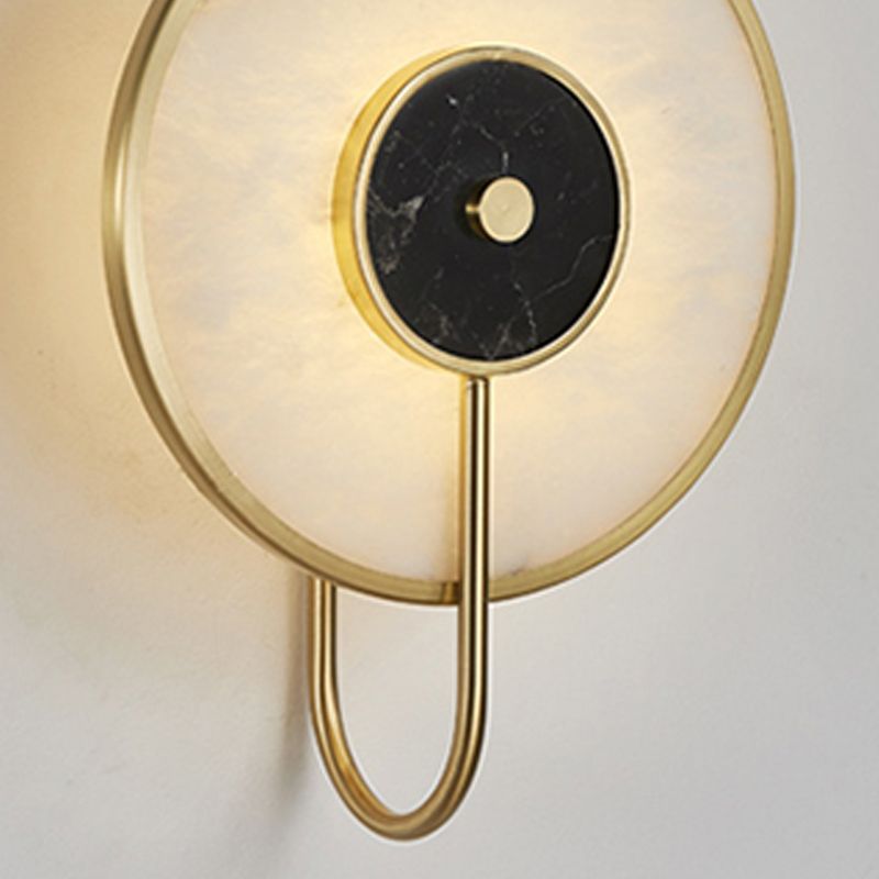 Lampada a parete moderna a parete rotonda Lampada in marmo Montaggio montato per salotto