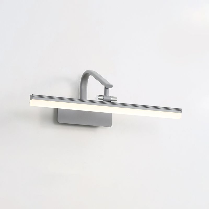 Accensione a parete a forma lineare Metal in stile moderno 1 lampada scontata per bagno