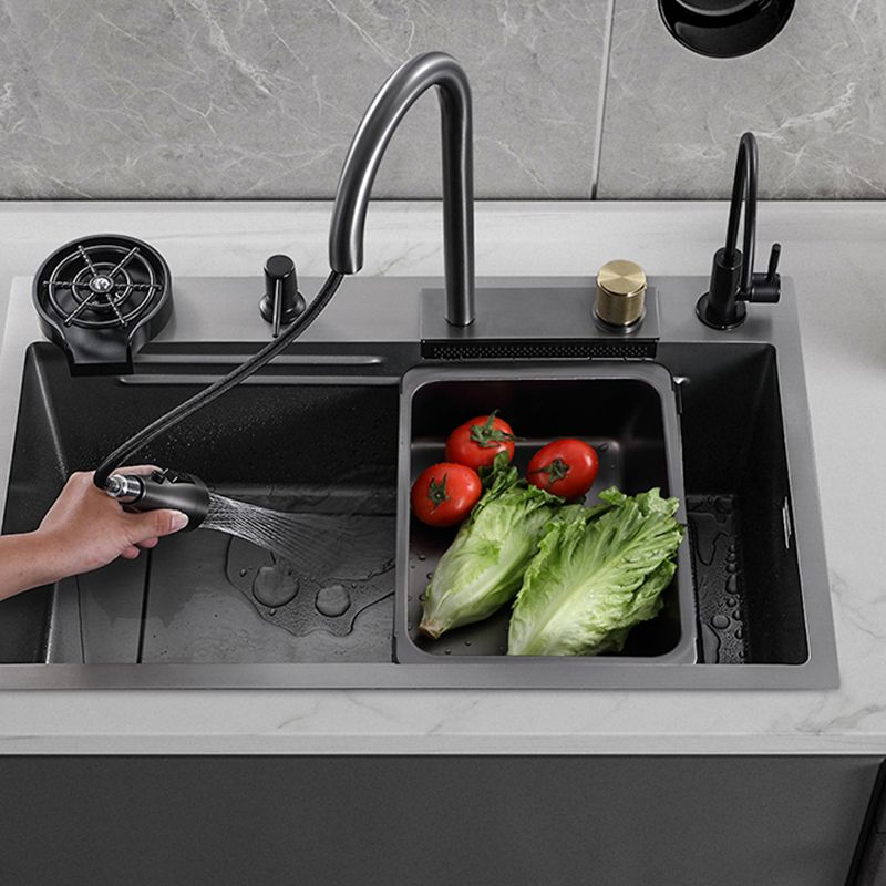 Modern Kitchen Sink Stainless Rectangular Faucet Kitchen Sink