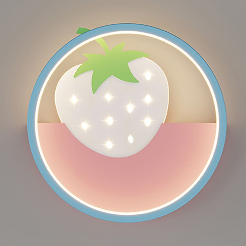 Metal Geometric Shape Wall Light Lovely Colorful LED Wall Sconce for Kid's Room