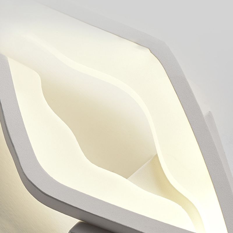 Geometric Wall Lighting Ideas Modern Metal 1 Light Wall Mounted Lighting in White