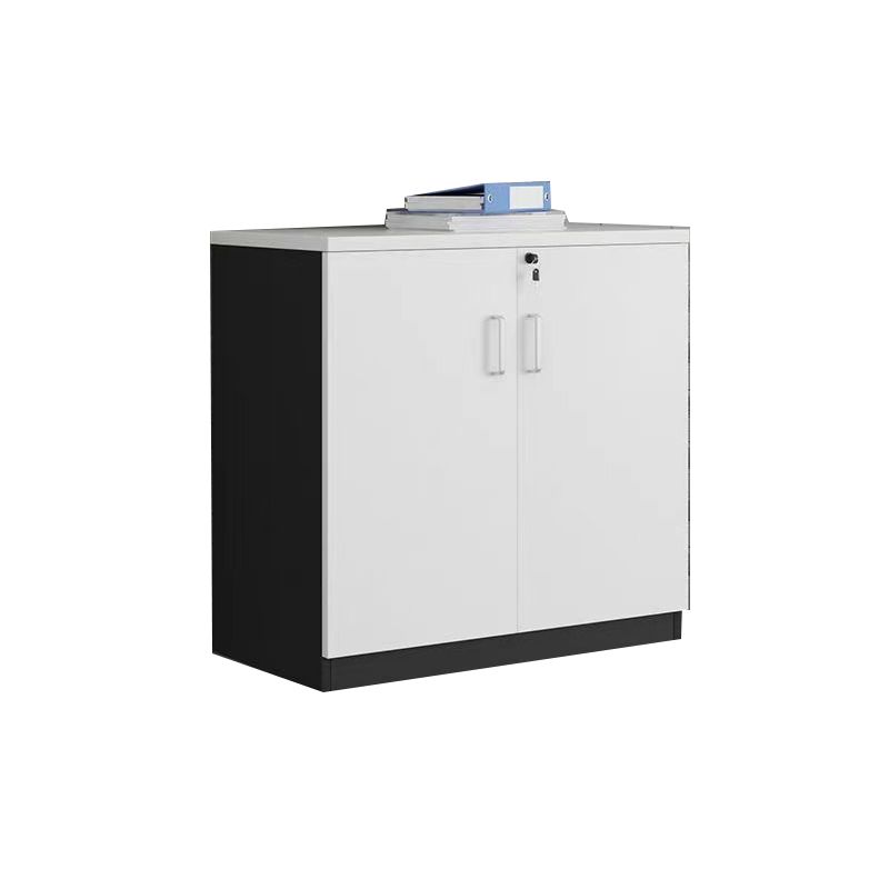 Modern Lateral Filing Cabinet Wooden Frame Key Locking File Cabinet