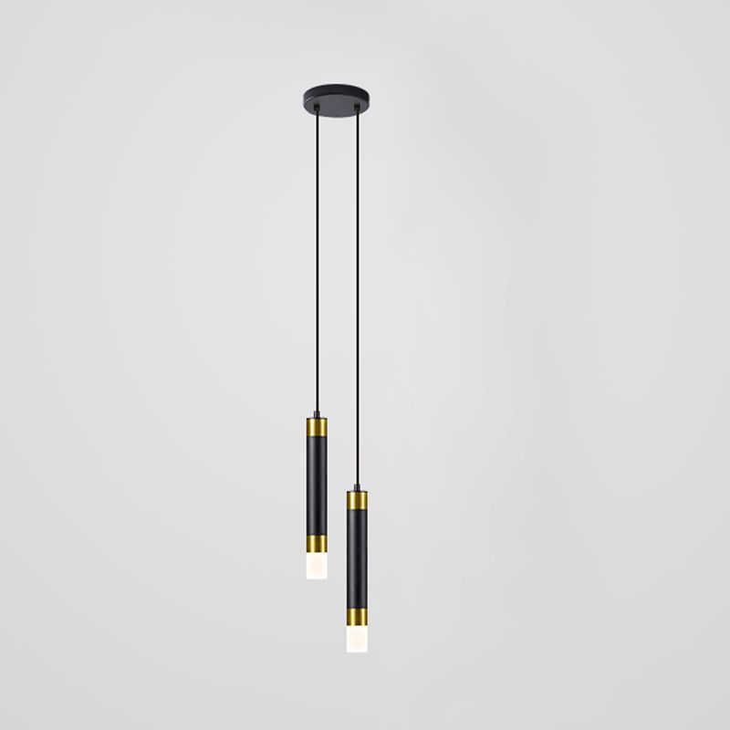 Pendre cylindrique suspension du métal LED minimaliste Aménagement d'éclairage en suspension