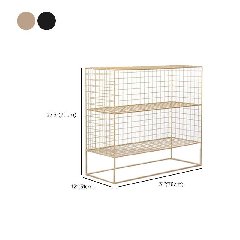 Modern Closed Back Book Shelf Metal Bookcase for Living Room