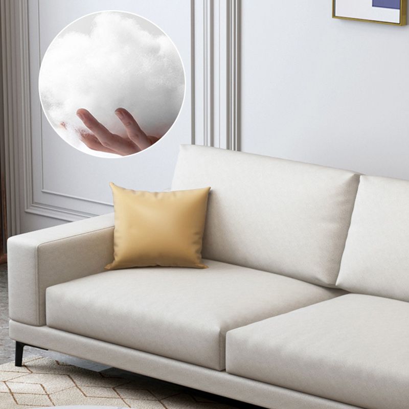 Loose Back Faux Leather Square Arm Sofa with Waterproof and Stain Resistant