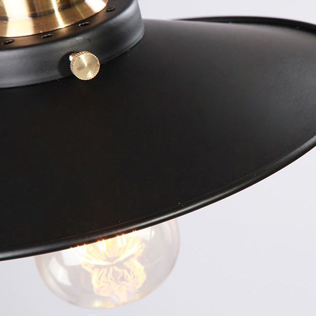 Forma industriale a forma di chiodo in metallo appeso 1 lampada a sospensione leggera in nero per ristorante