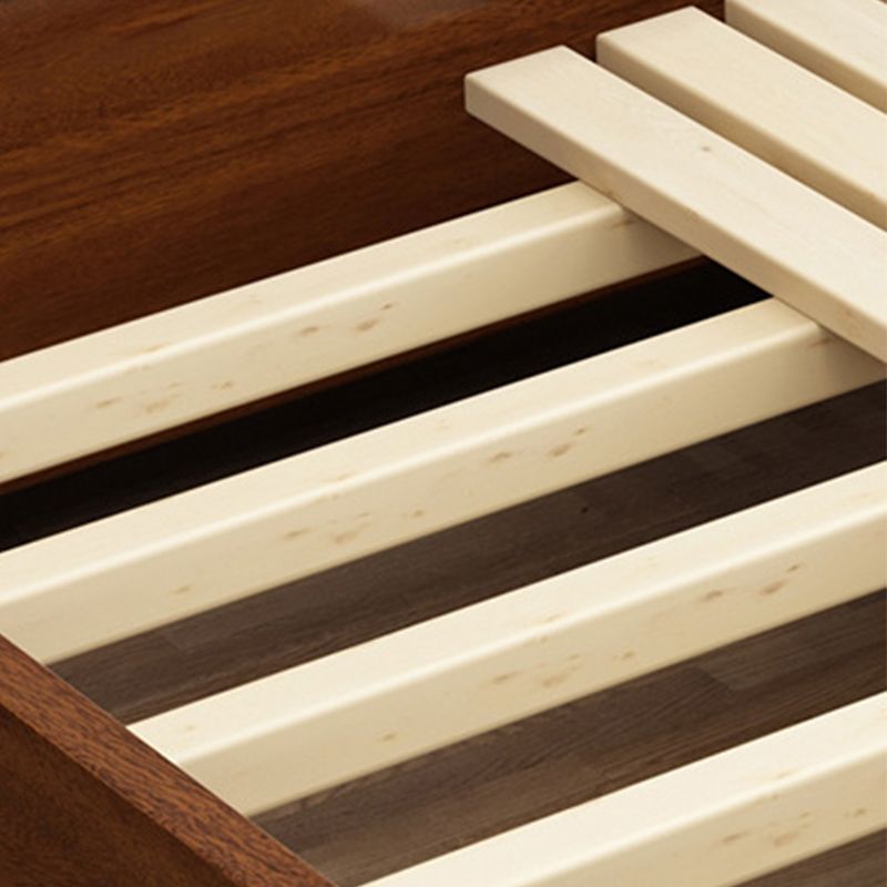 Traditional Solid Wood with Headboard Rectangular Panel Panel Bed