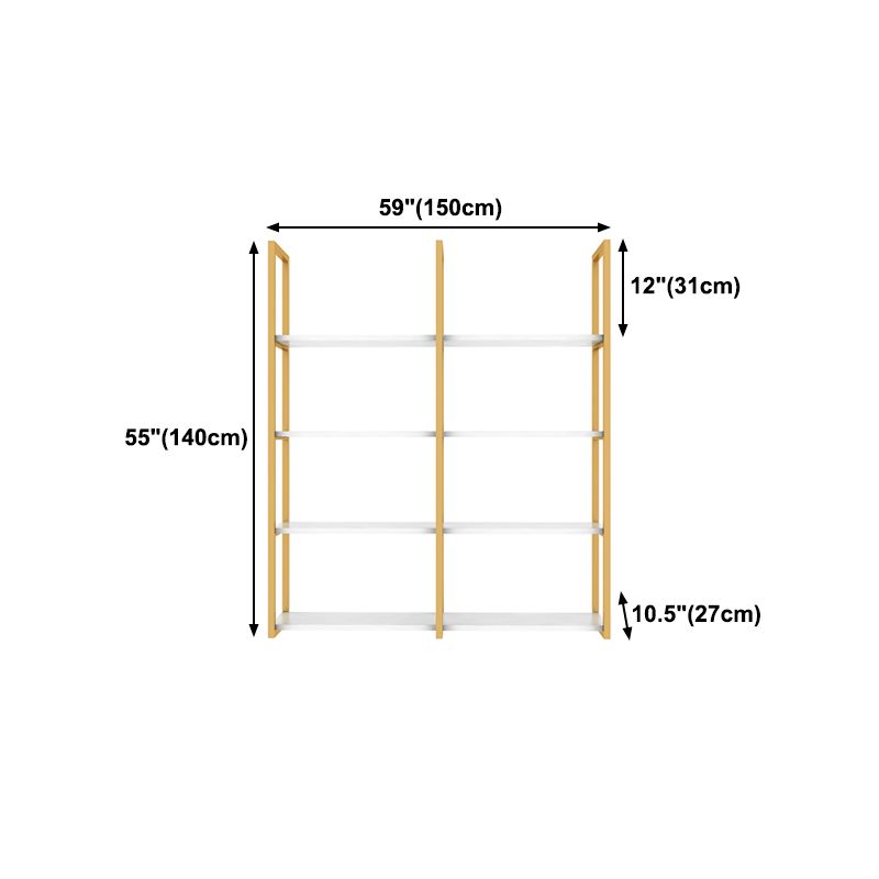 10.63"W Bookshelf Glam Style Wall Mounted Bookcase for Home Office Study Room