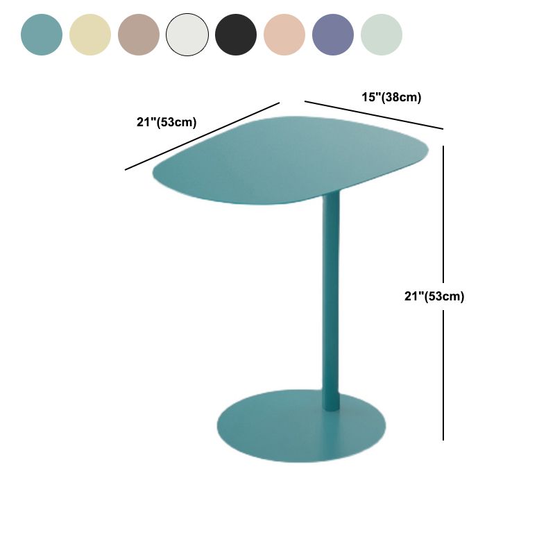 Mid-Century Pedestal Sofa Side Accent Table Iron End Slide Table