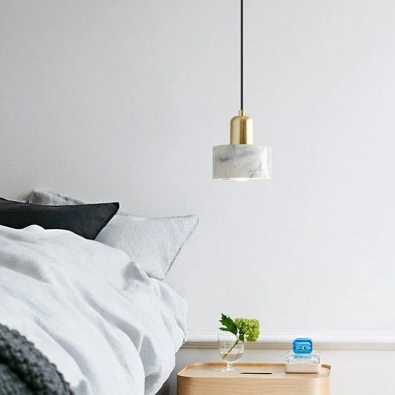 Moderne stijl cilinder naar beneden verlichting steen 1 licht hangende plafondlampen