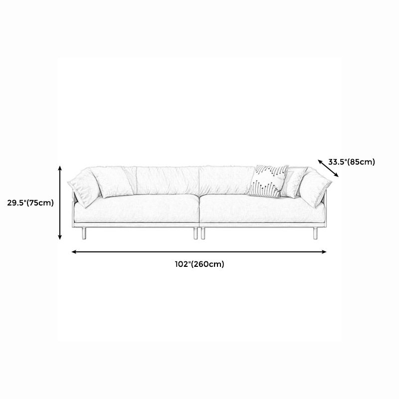 Modern Sofa Pillow Top Arm 33.4"W Sofa with 2 Pillows for Living Room