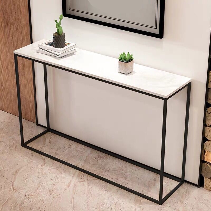 Marble Top Console Table for Hall Console Accent Table 29.53"
