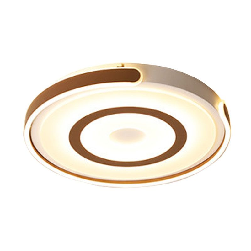 Halo métallique anneau encastré plafonnier café moderne LED encastré luminaire