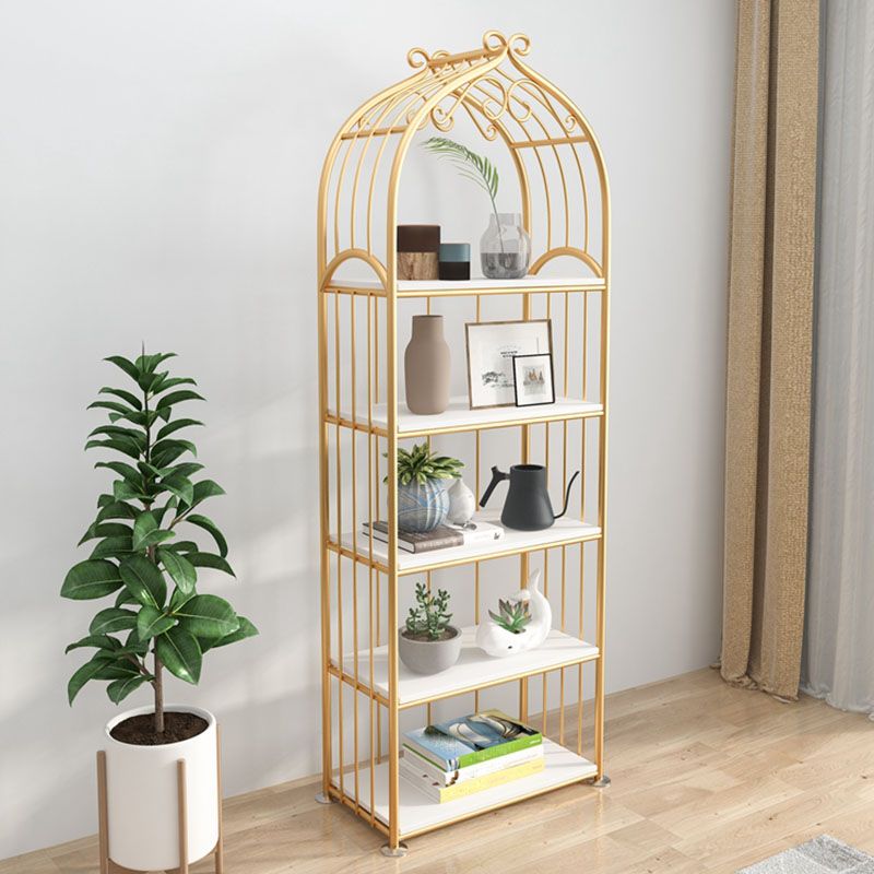 Gold Standard Bookcase Contemporary Metal Open Back Bookshelf
