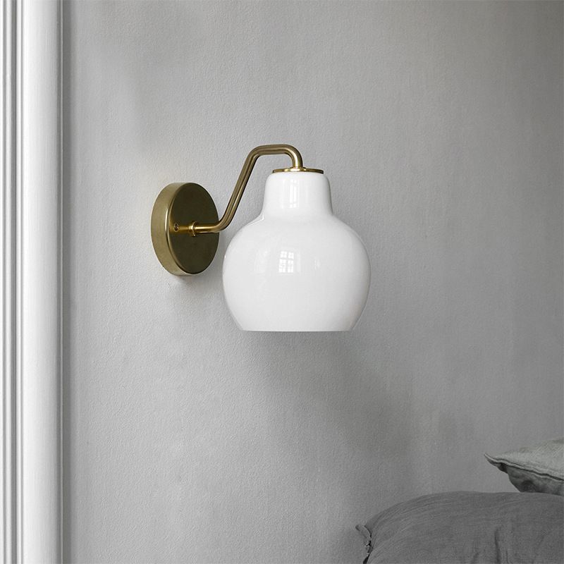 Nordic Style Glass Vanity Light Dome Shape Vanity Lamp for Shower Room