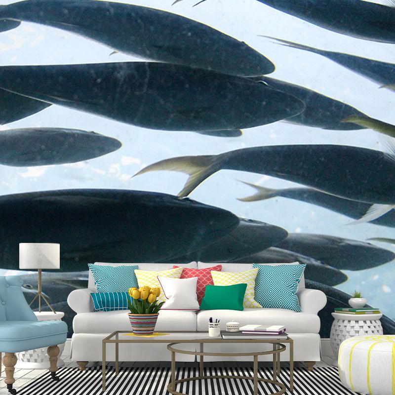Rich Marine Life Wall Mural Home Decorations for Kitchen Sitting Room, Stain Resistant