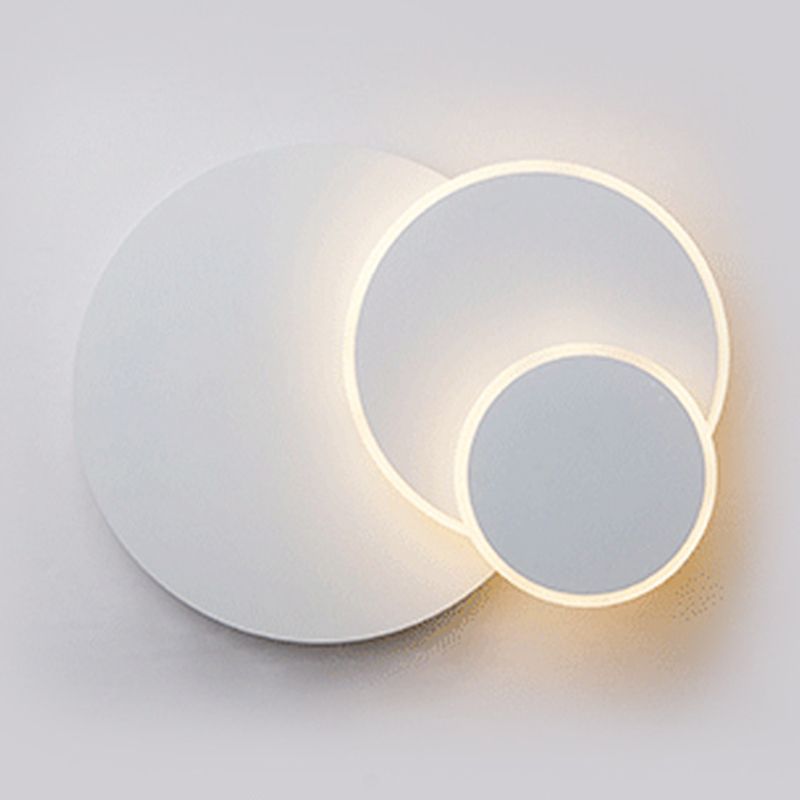 2 Lights LED Wall Mount Light Modern Simple Wall Light with Acrylic Shade for Living Room