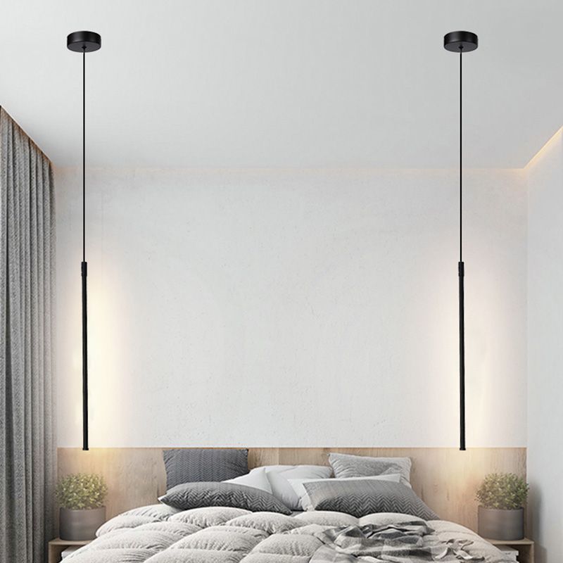 Modern Simple LED Pendant Light Long Line Lamps for Bedroom Dinning Room