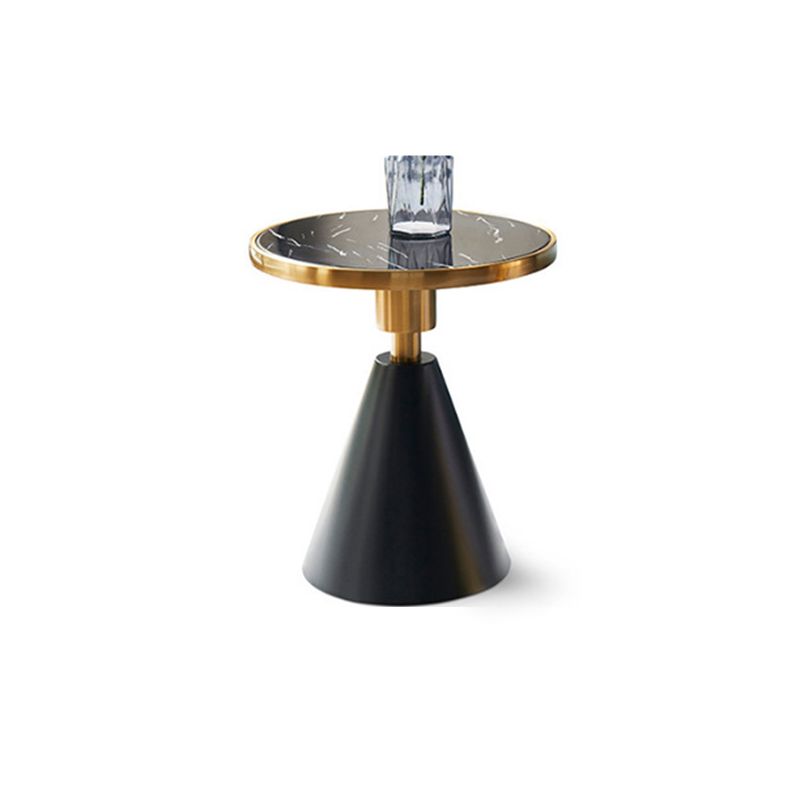 Pedestal Base Design Cocktail Table Marble Table Round Coffee Table with Metal Base