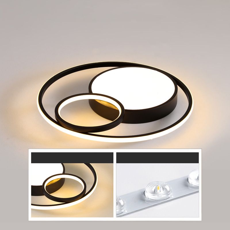Metaal 3 ringen inbouwarmatuur moderne stijl 3 koppen led-inbouwlamp