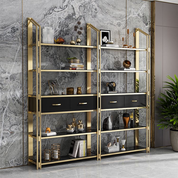 11.81 "W libreria aperta in stile glam in stile per la sala d'origine dello studio Home Office