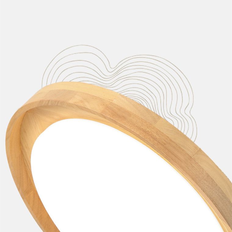 Plafonnier encastré circulaire en bois, luminaire LED de Style moderne