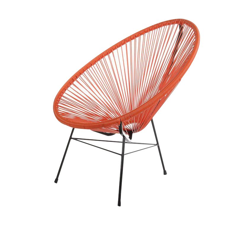 Tropical Faux Rattan Outdoor Chair with Arm UV Protective Outdoor Chair