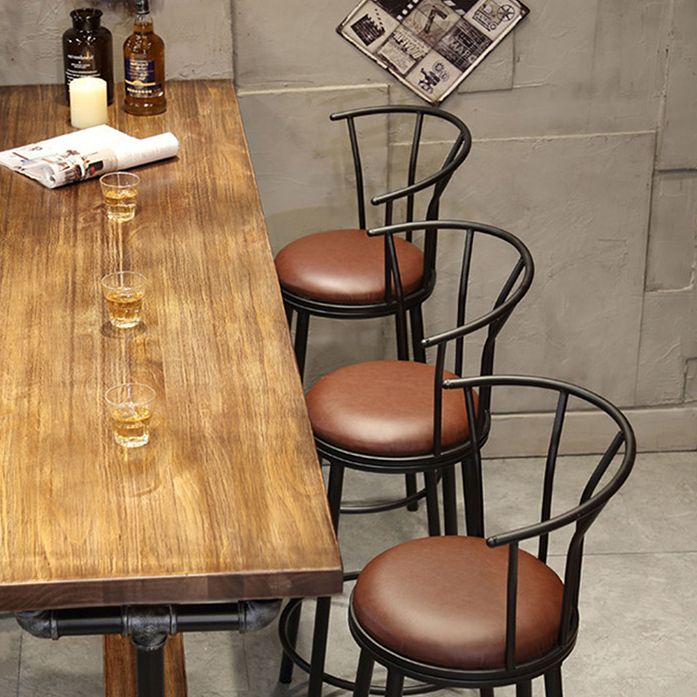 Contemporary Pub Table Solid Wood Rectangle Bar Table for Indoor