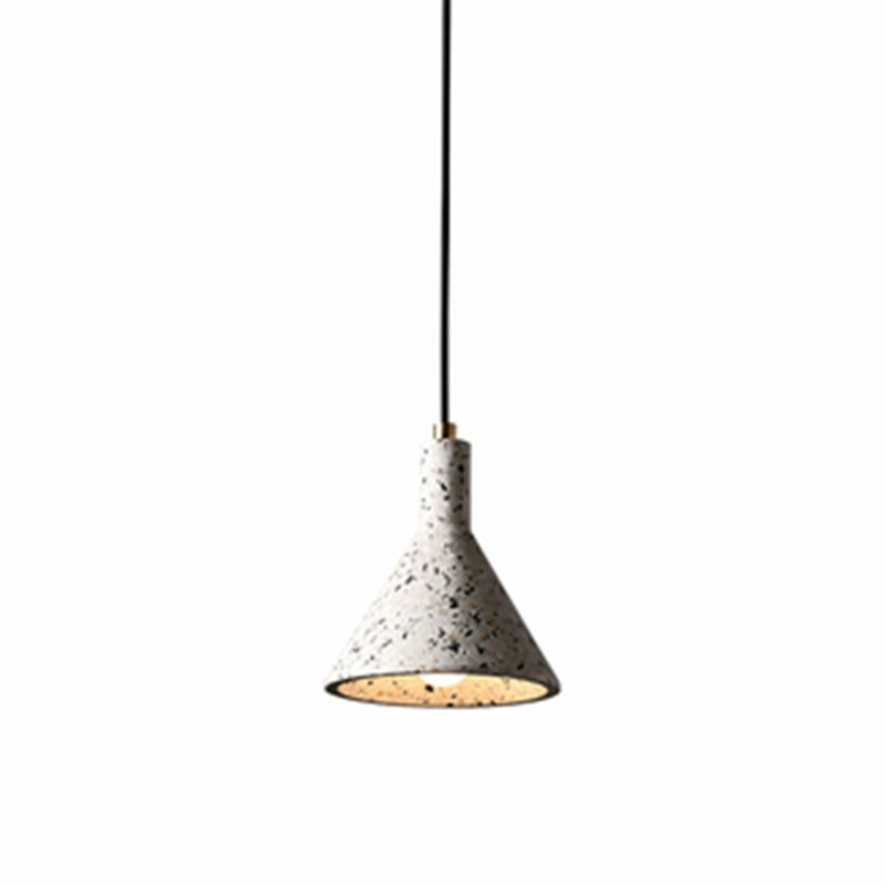 Entonnoir pendentif léger simplicité terrazzo single-bulb salle de salle suspension luminaire