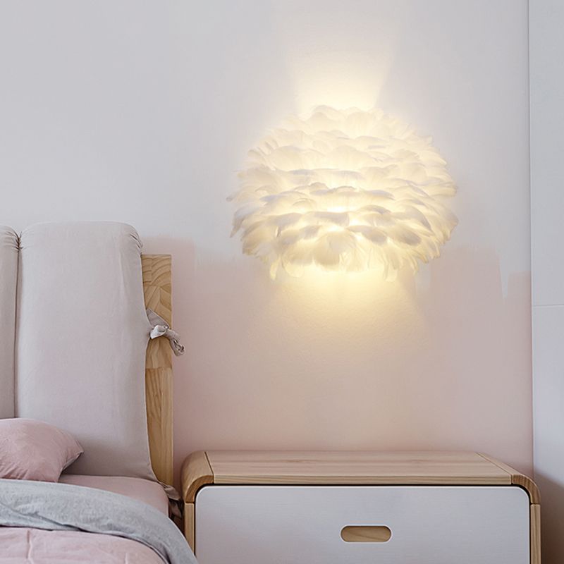 Demi-gobe blanc vers le bas léger nordique single plume rinter le mont Mince pour la chambre à coucher