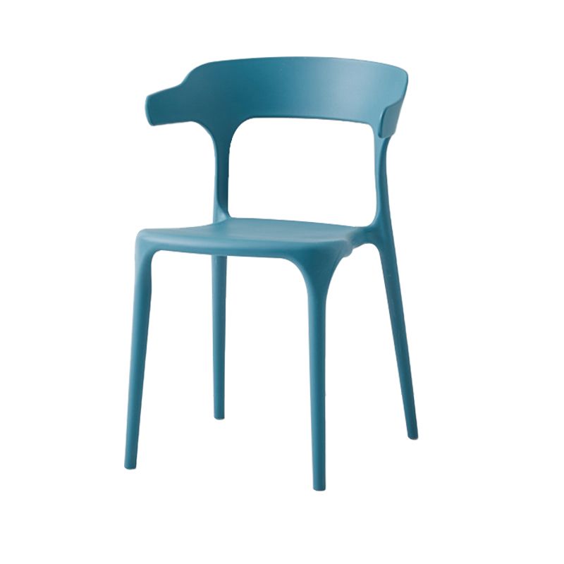 Contemporary Side Chair Stacking Dining Colorful Plastic Armless Chairs for Dining Room