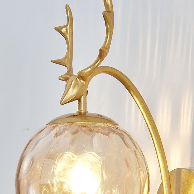 1 Light Spherical Wall Sconce Modern Style Glass Wall Lighting for Living Room