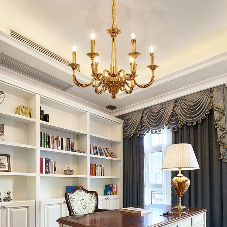 Metal Gold Suspension Lighting Contemporary Ceiling Suspension Lamp for Living Room