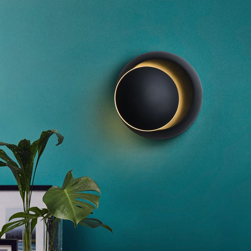 Round Shade Wall Sconce Modern Simple Style Resin 1 Light Sconces for Bedroom