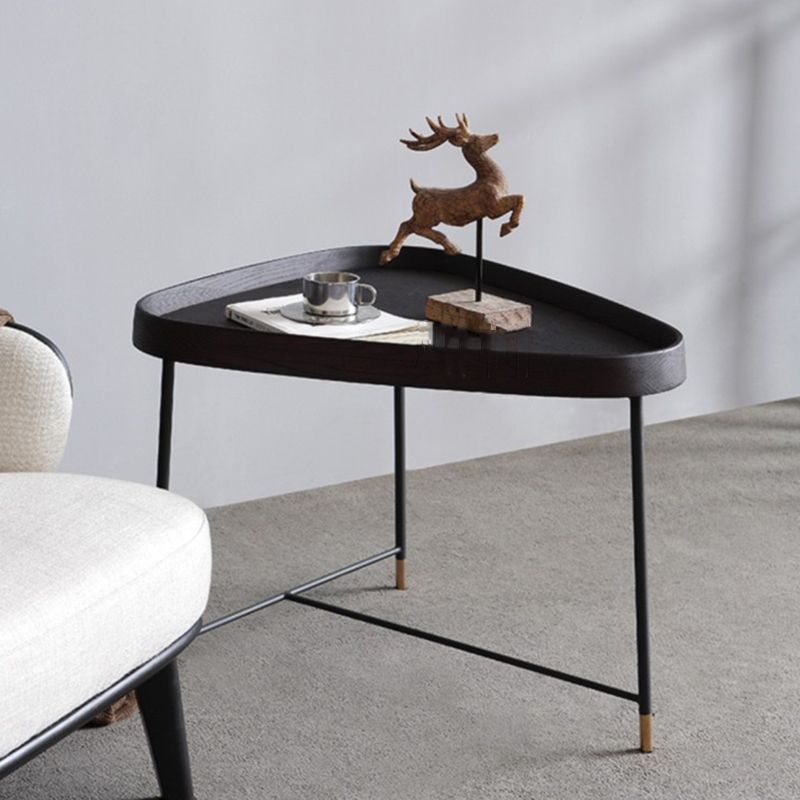 Modern Solid Wood End Table Cross Legs Corner Table for Living Room