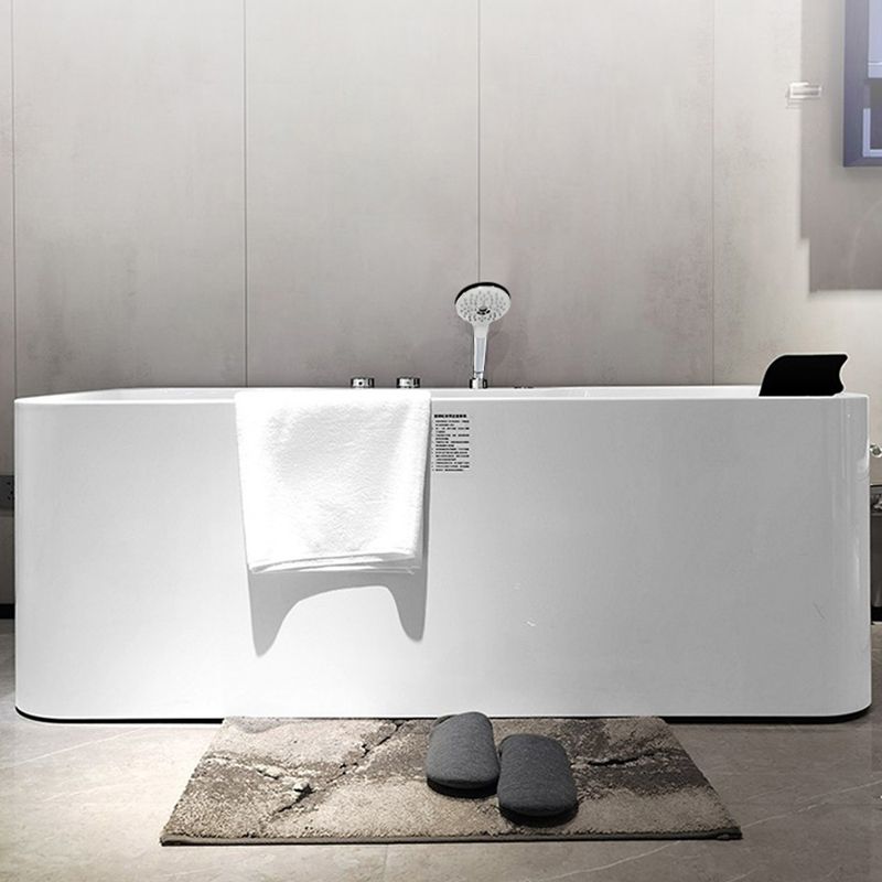 Acrylic Rectangular Tub Freestanding Soaking Bath , 31.5-inch Wide