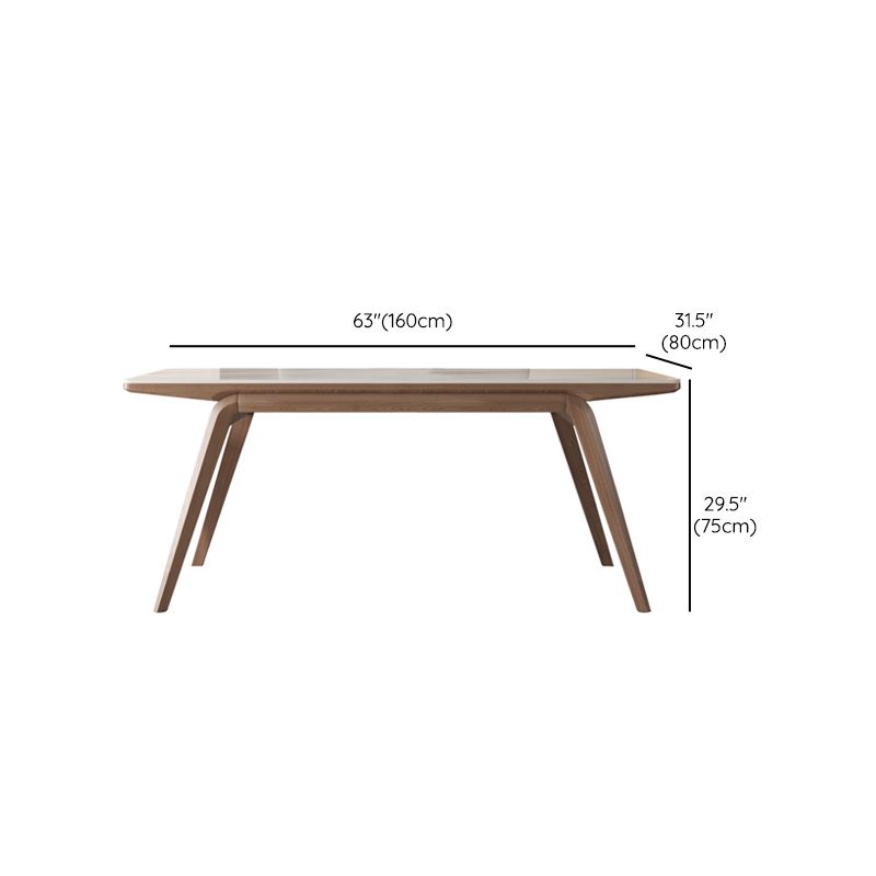 Modern Style Furniture Rectangle Stone Dining Table in White