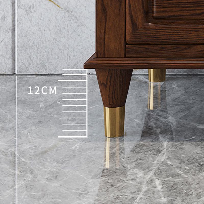 Bedroom Vertical Storage Chest Glam Wooden Chest with Drawers