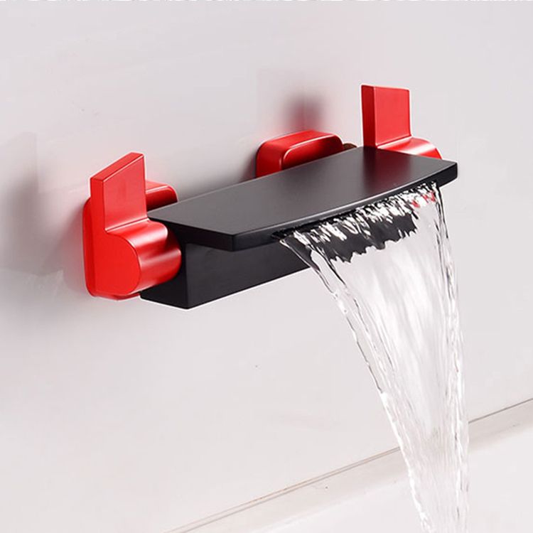 Contemporary Metal Bathtub Faucet Double-Handle Bathroom Faucet