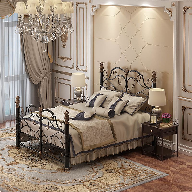 Industrial Standard Bed Metal Bed with Headboard and Footboard