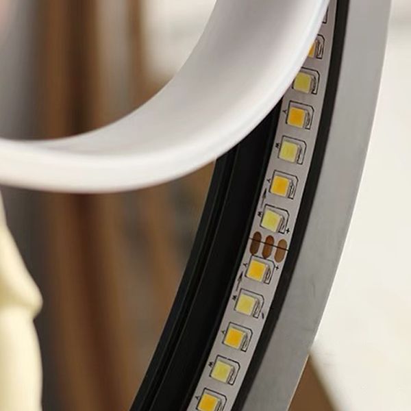 Lámpara de mesa de 1 círculo de 1 luz lámparas de mesita de noche contemporánea para dormitorio